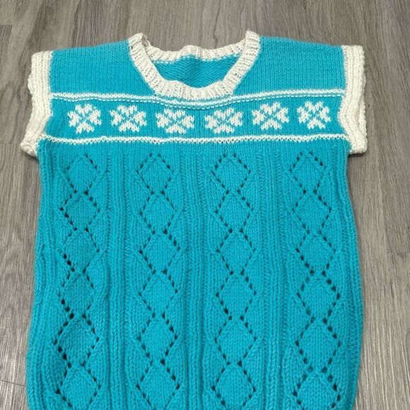Vintage 80s Knit Winter Themed Sweater Top - Picture 4 of 6